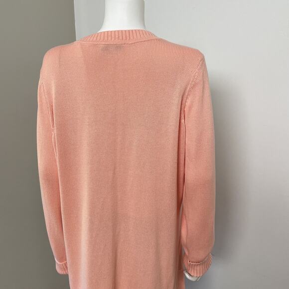 Isaac Mizrahi Live Essentials 1X Cardigan Sweater Preppy Button Down Pockets - Picture 8 of 10